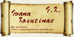 Ivana Košutinac vizit kartica